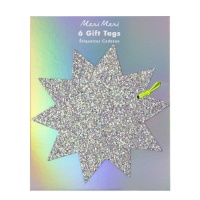 Large Glitter Star Gift Tags By Meri Meri